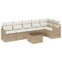 Conjunto de Sofá de Jardín de 7 Piezas con Cojines Ratán Poliéster Marrón von , Outdoor-Sofas - Ref: Foro24-3345731, Preis: 4...