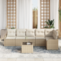 Conjunto de Sofá de Jardín de 7 Piezas con Cojines Ratán Poliéster Marrón von , Outdoor-Sofas - Ref: Foro24-3345731, Preis: 4...