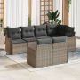 Conjunto de Sofá de Jardín Modular de 7 Piezas con Cojines Gris Ratán Polimérico | Foro24.es | Tu tienda online para hogar, jardín y más Foro24.es