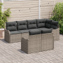 Conjunto de Sofá de Jardín Modular de 7 Piezas con Cojines Gris Ratán Polimérico | Foro24.es | Tu tienda online para hogar, jardín y más Foro24.es