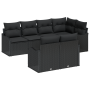 Juego de Sofá de Jardín de 7 Piezas con Cojines Ratán Poliéster Negro by , Outdoor sofas - Ref: Foro24-3345743, Price: 516,50...