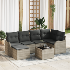 Conjunto de Sofá de Jardín de 7 Piezas con