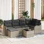 Conjunto de Sofá de Jardín de 7 Piezas con Cojines Gris Ratán Sintético | Foro24.es | Tu tienda online para hogar, jardín y más Foro24.es