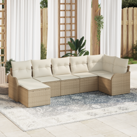 Conjunto de Sofás de Jardín de 7 Piezas con