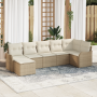 Conjunto de Sofás de Jardín de 7 Piezas con Cojines Beige Ratán Sintético by , Outdoor sofas - Ref: Foro24-3345791, Price: 44...