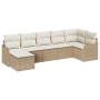 Conjunto de Sofás de Jardín de 7 Piezas con Cojines Beige Ratán Sintético by , Outdoor sofas - Ref: Foro24-3345791, Price: 44...