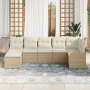 Conjunto de Sofás de Jardín de 7 Piezas con Cojines Beige Ratán Sintético by , Outdoor sofas - Ref: Foro24-3345791, Price: 44...