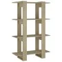 Shelf/divider space in Sonoma oak color, 80x30x123.5 cm by vidaXL, Bookcases and shelves - Ref: Foro24-811577, Price: 55,18 €...