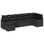 Juego de Sofá de Jardín de 7 Piezas con Cojines Ratán Poliester Negro by , Outdoor sofas - Ref: Foro24-3345793, Price: 450,76...