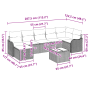 Conjunto de Sofá de Jardín de 8 Piezas con Cojines Beige de Poliratán by , Outdoor sofas - Ref: Foro24-3345803, Price: 499,75...