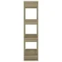 Shelf/divider space in Sonoma oak color, 80x30x123.5 cm by vidaXL, Bookcases and shelves - Ref: Foro24-811577, Price: 55,18 €...