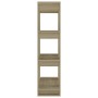 Sonoma eichenfarbenes Regal/Teiler 80x30x123,5 cm von vidaXL, Bücherregale und Regale - Ref: Foro24-811577, Preis: 55,87 €, R...