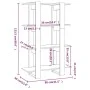 Shelf/divider space in Sonoma oak color, 80x30x123.5 cm by vidaXL, Bookcases and shelves - Ref: Foro24-811577, Price: 55,18 €...