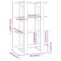 Sonoma eichenfarbenes Regal/Teiler 80x30x123,5 cm von vidaXL, Bücherregale und Regale - Ref: Foro24-811577, Preis: 55,87 €, R...