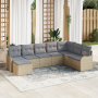 Juego de Sofás de Jardín de 8 Piezas con Cojines Beige de Poliratán von , Outdoor-Sofas - Ref: Foro24-3345820, Preis: 477,91 ...