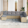 Juego de Sofás de Jardín de 8 Piezas con Cojines Beige de Poliratán von , Outdoor-Sofas - Ref: Foro24-3345820, Preis: 477,91 ...