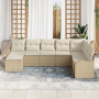 Juego de Sofás de Jardín de 8 Piezas con Cojines Beige, Ratán Poliéster | Foro24.es | Tu tienda online para hogar, jardín y más Foro24.es