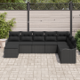 Set de Sofá de Jardín de 8 Piezas con Cojines Negro de Ratán Polietileno von , Outdoor-Sofas - Ref: Foro24-3345823, Preis: 51...