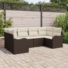 Conjunto de Sofá de Jardín de 6 Piezas con