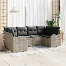Conjunto de Sofá de Jardín de 6 Piezas con