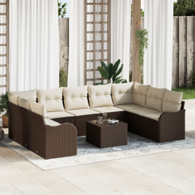 Conjunto de Sofá de Jardín de 9 Piezas con