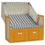 Strandkorb Baldachin Baldachin Kunststoff Rattan weiß grau Holz von vidaXL, Liegen - Ref: Foro24-318654, Preis: 206,32 €, Rab...
