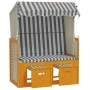 Strandkorb Baldachin Baldachin Kunststoff Rattan weiß grau Holz von vidaXL, Liegen - Ref: Foro24-318654, Preis: 206,32 €, Rab...