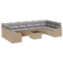 Juego de Sofá de Jardín de 11 Piezas con Cojines Ratán Poliéster Negro by , Outdoor sofas - Ref: Foro24-3345890, Price: 691,1...