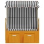 Beach chair Strandkorb with canopy, synthetic rattan, white and gray wood by vidaXL, Loungers - Ref: Foro24-318654, Price: 22...