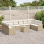 Conjunto de Sofá de Jardín de 11 Piezas con Cojines de Ratán PE Marrón by , Outdoor sofas - Ref: Foro24-3345891, Price: 702,7...