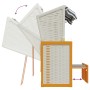 Beach chair Strandkorb with canopy, synthetic rattan, white and gray wood by vidaXL, Loungers - Ref: Foro24-318654, Price: 22...