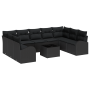 Juego de Sofás de Jardín de 10 Piezas con Cojines Beige Poliratán by , Outdoor sofas - Ref: Foro24-3346213, Price: 631,10 €, ...
