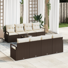 Conjunto de Sofá de Jardín de 9 Piezas con