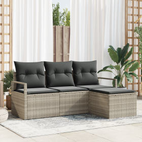 Conjunto de Sofá de Jardín de 4 Piezas con