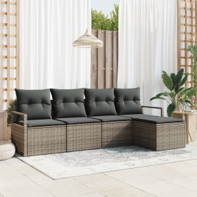 Conjunto de Sofá de Jardín Modular de 5 Piezas