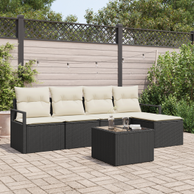 Conjunto de Sofá de Jardín de 5 Piezas con