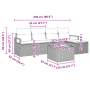 Juego de sofá de jardín de 6 piezas con cojines de ratán poliéster marrón by , Outdoor sofas - Ref: Foro24-3346351, Price: 36...