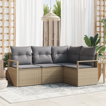 Sofá de Esquina para Jardín Juego de 3 Beige y gris | Foro24.es | Tu tienda online para hogar, jardín y más Foro24.es