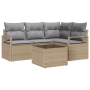 Juego de Sofá de Jardín de 5 Piezas con Cojines Ratán Negro de Poliéster von , Outdoor-Sofas - Ref: Foro24-3346370, Preis: 34...