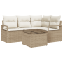 Conjunto de Sofá de Jardín de 5 Piezas con Cojines de Ratan Polímero Marrón von , Outdoor-Sofas - Ref: Foro24-3346371, Preis:...