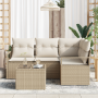 Conjunto de Sofá de Jardín de 5 Piezas con Cojines de Ratan Polímero Marrón von , Outdoor-Sofas - Ref: Foro24-3346371, Preis:...