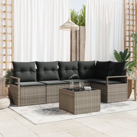 Conjunto de Sofá de Jardín de 5 Piezas con