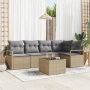 Set de Sofá de Jardín de 6 Piezas con Cojines Ratán Sintético Negro | Foro24.es | Tu tienda online para hogar, jardín y más Foro24.es