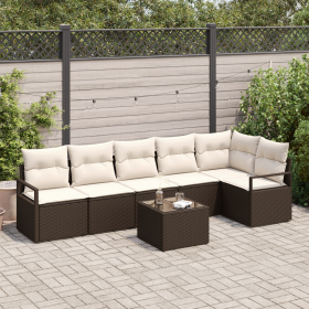 Set de sofá de jardín de 6 piezas con cojines