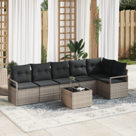 Conjunto de sofá de jardín de 6 piezas con