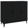 Black engineered wood sideboard 90x34x80 cm by vidaXL, Sideboards - Ref: Foro24-812502, Price: 91,43 €, Discount: %