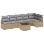 Juego de Sofá de Jardín de 7 Piezas con Cojines Ratán Sintético Negro by , Outdoor sofas - Ref: Foro24-3346410, Price: 448,51...