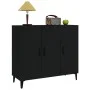 Black engineered wood sideboard 90x34x80 cm by vidaXL, Sideboards - Ref: Foro24-812502, Price: 91,43 €, Discount: %