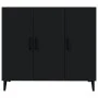 Black engineered wood sideboard 90x34x80 cm by vidaXL, Sideboards - Ref: Foro24-812502, Price: 91,43 €, Discount: %