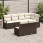 Juego de Sofá de Jardín de 7 Piezas con Cojines Marrón Ratán Polimérico by , Outdoor sofas - Ref: Foro24-3346418, Price: 498,...
